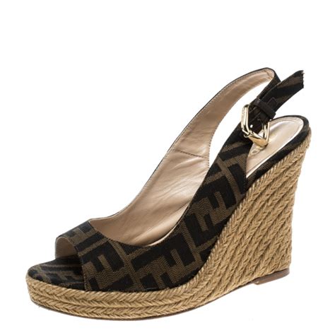 fendi wedges zucca|fendi slingback pumps.